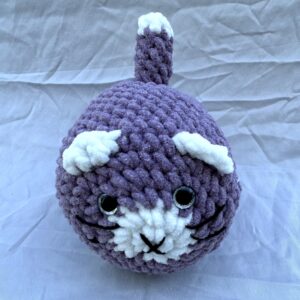 Loaf Cat, Purple/White