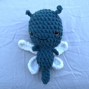 Dragonfly, Teal/White