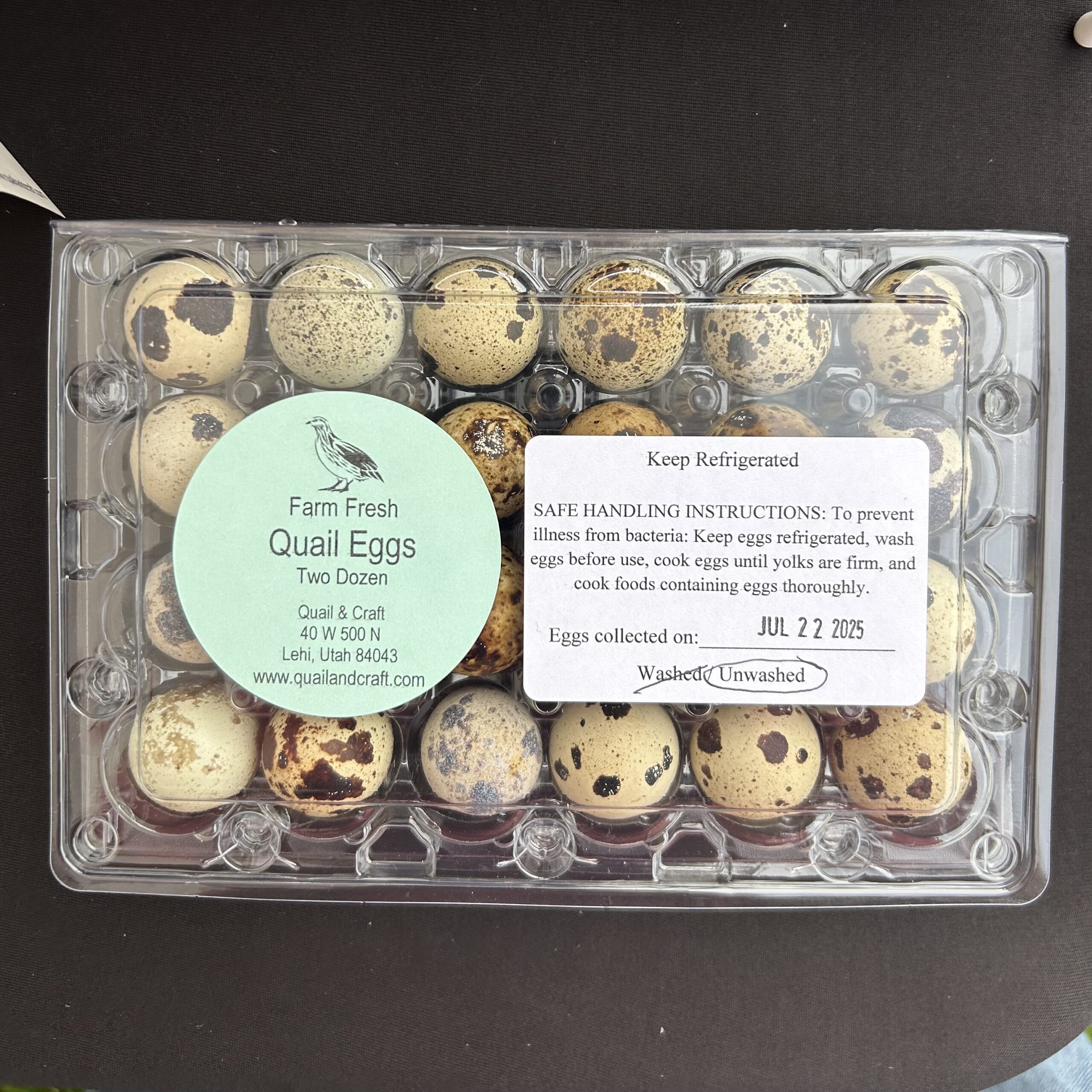 Farm Fresh Quail Eggs